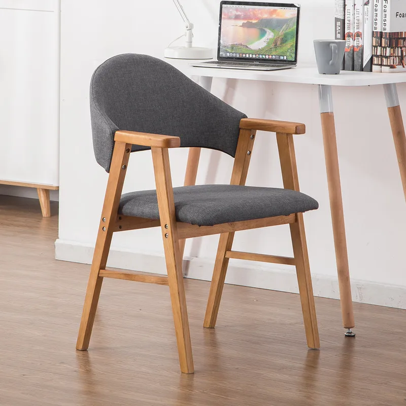 

Nordic Dining Chair Modern Kitchen Leisure Chair Accent Gamer Furniture Solid Wood Chair Seat Armchair Outdoor Furniture SY50GM