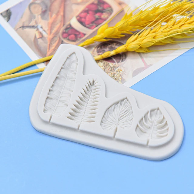 Szimuláció Trópusi Pálmalevél Szilikon Penész Teknős Levél Cupcake Topper Diy Csokoládé Tészta Fondant Torta Díszítő Szerszámok - Image 4