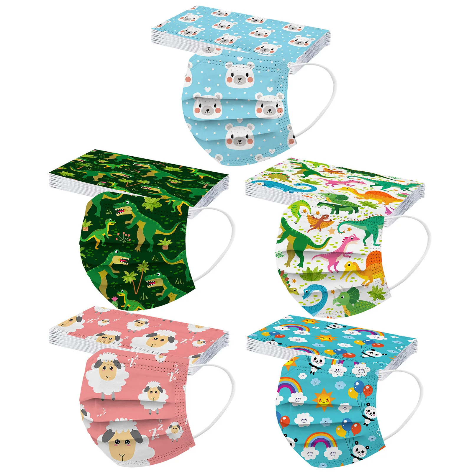 Kids Children'S Mask Disposable Face Mask Industrial 3ply Ear Loop 50pcs Disposable Mouths Covers Cubre Bocas Desechables