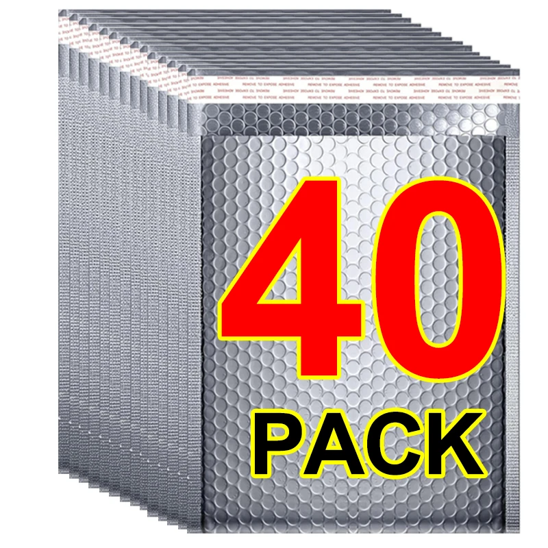 Silver Padded Bubble Mailers - Self-Sealing Shipping Envelopes