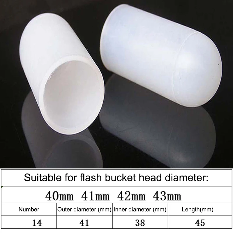 Silicone Elastic Flashlight Lampshade, 2-Pack, 14-75MM Torch
