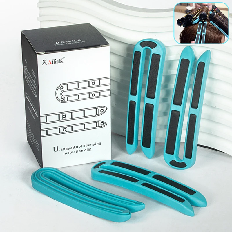 12Pcs U 자형 헤어 펌 절연 클립 다목적 강력한 홀드 내열성 헤어 볼륨 클립 살롱 홈 스타일링 도구