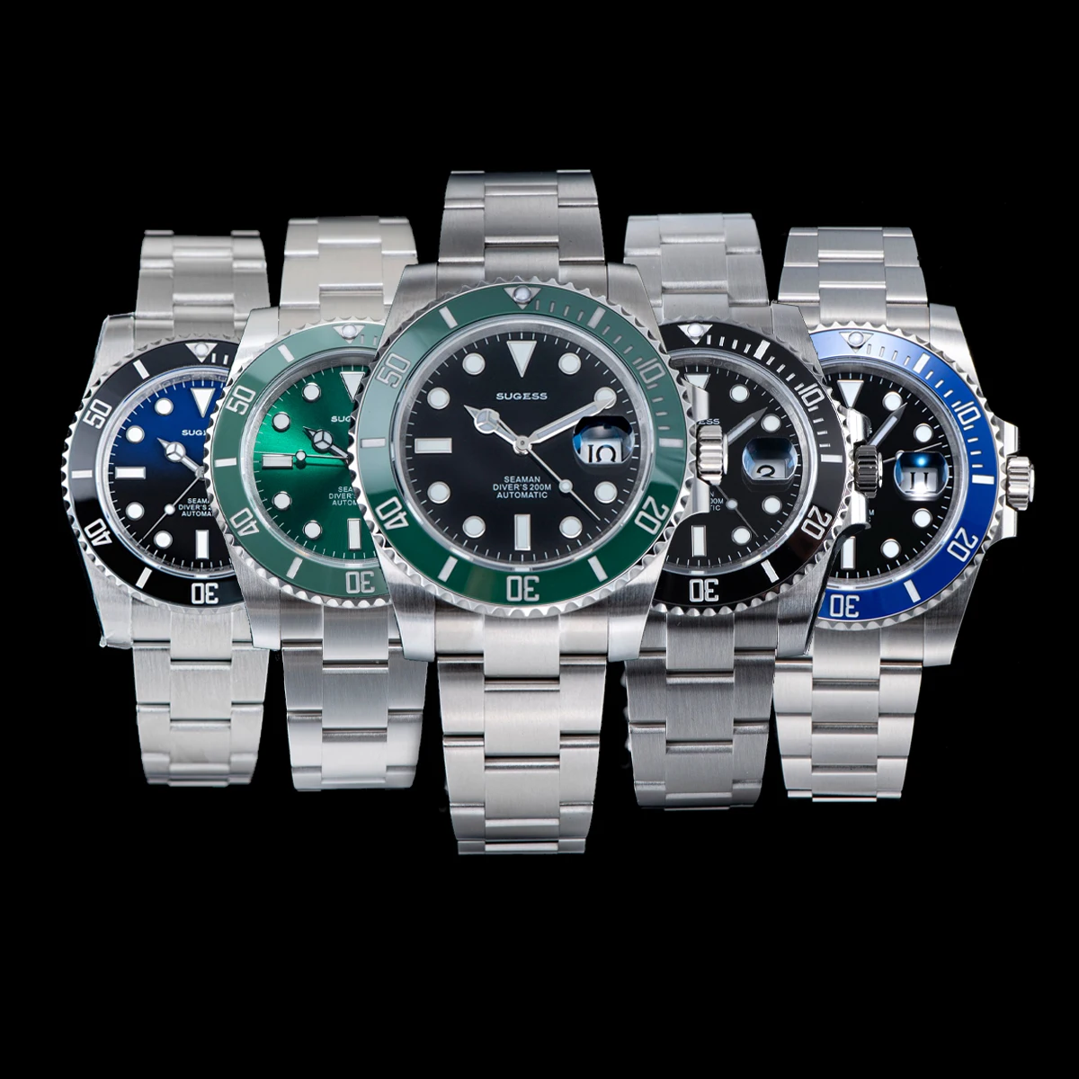 Sugess Watch Of Men Diver NH35 Automatic Mechanical Wristwatch Date Sapphire Crystal Luminous Ceramic Bezel Waterproof 200M 2022_voghion.com