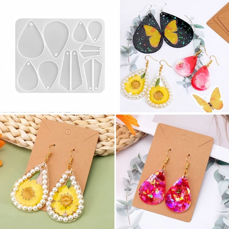 Silicone Earrings Mold Irregular Fruit Pendant Epoxy Casting Mold Resin Earrings Charm Mold DIY Jewelry Making Crafts 4pcs irregular geode silicone mold tray mold diy fruit tray epoxy resin mold coaster mold jewelry crafts