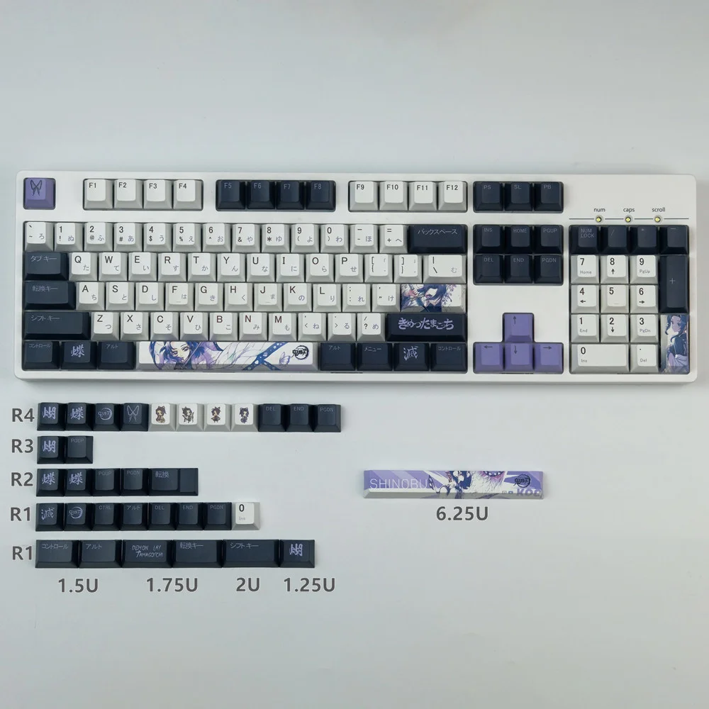 kochou shinobu tema chave caps para demônio slayer cherry perfil keycap
