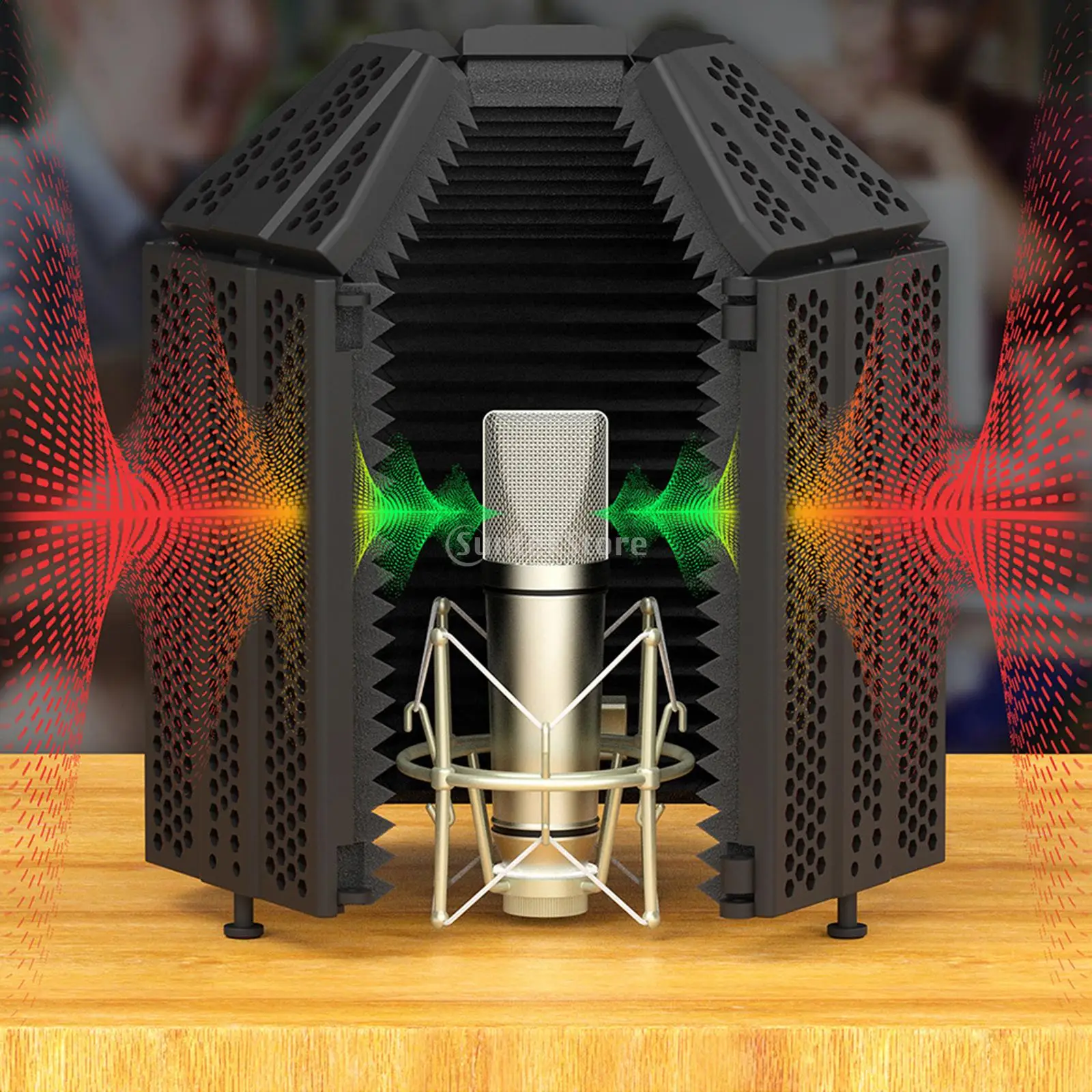 Microphone Isolation Screen Foldable 5 Panels Professional Acoustic Sound Shield Recording Panel Shield recording studio