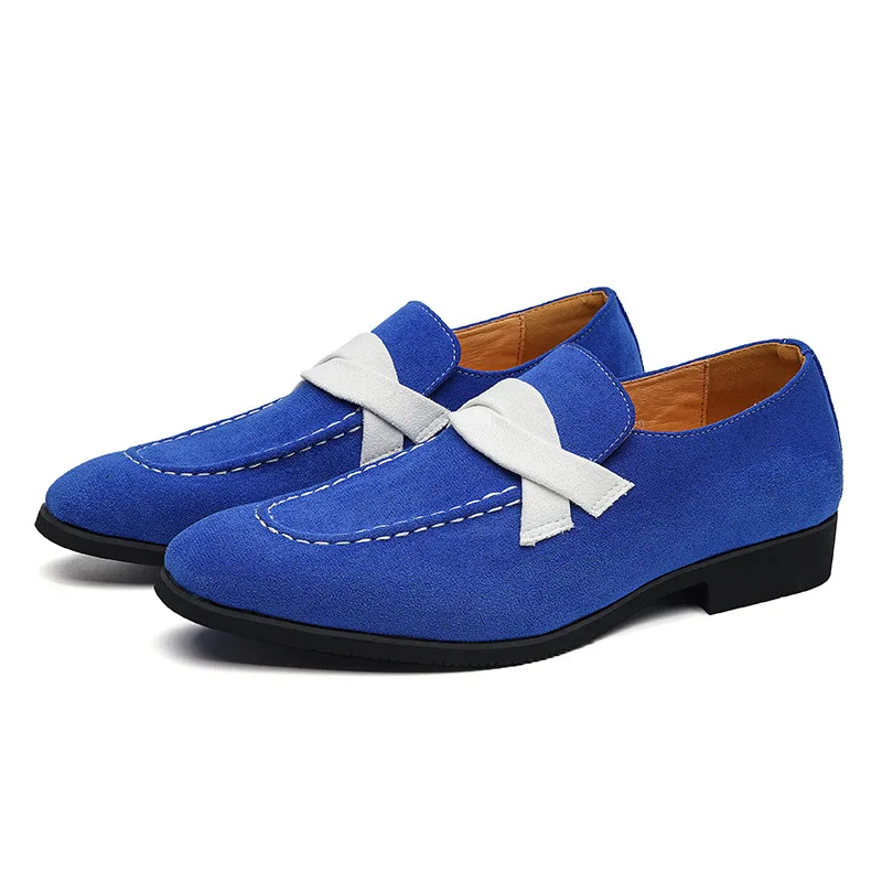 

Blue Suede Shoes Men Loafers Comfortable Flat Men Driving Shoes Light Slip-on Men Casual Shoes Sapatenis Masculino Plus Size 48