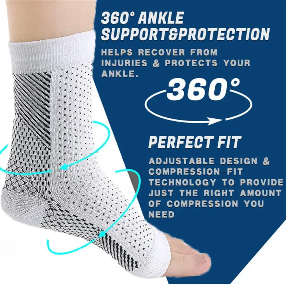 1 Pair Sports Compression Socks To Relieve Heel and Arch Pain Neuropathy Socks Breathable Elastic Ankle Socks