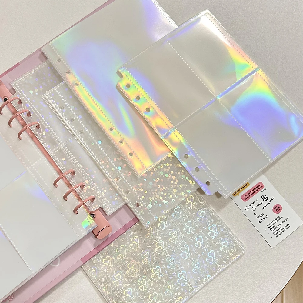 10PCS/Pack Album Inner Pages Card Sleeves Storage Bag Idol Album Postcard Storage Loose Leaf Laser Star Guka Inner Page