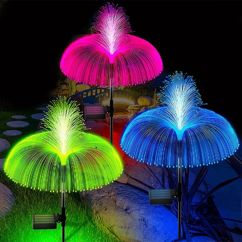 Colors Changing Single/Double Layer Solar Jellyfish Light Outdoor  Waterproof Garden Lawn Lamp For Pathway Christmas Decoration AliExpress