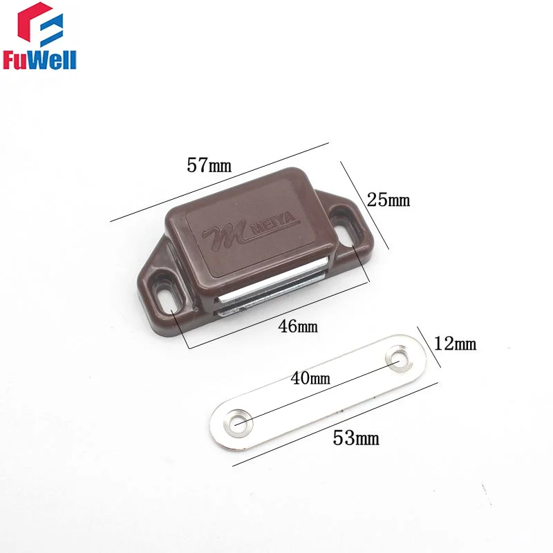 FuWell 5 Pcs Medium and Large Plastic Cabinet Suction  Magnetic Door Stopper For Closet Cupboard Furniture Hardware