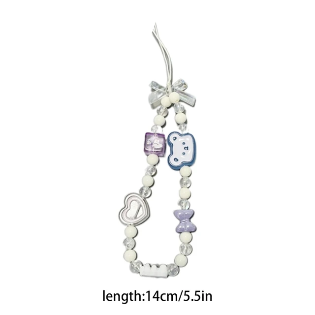 Cordino Per Telefono Con Ciondolo Acrilico Blu - Strap Carino Per Cellulare E Fotocamera - Foto 8