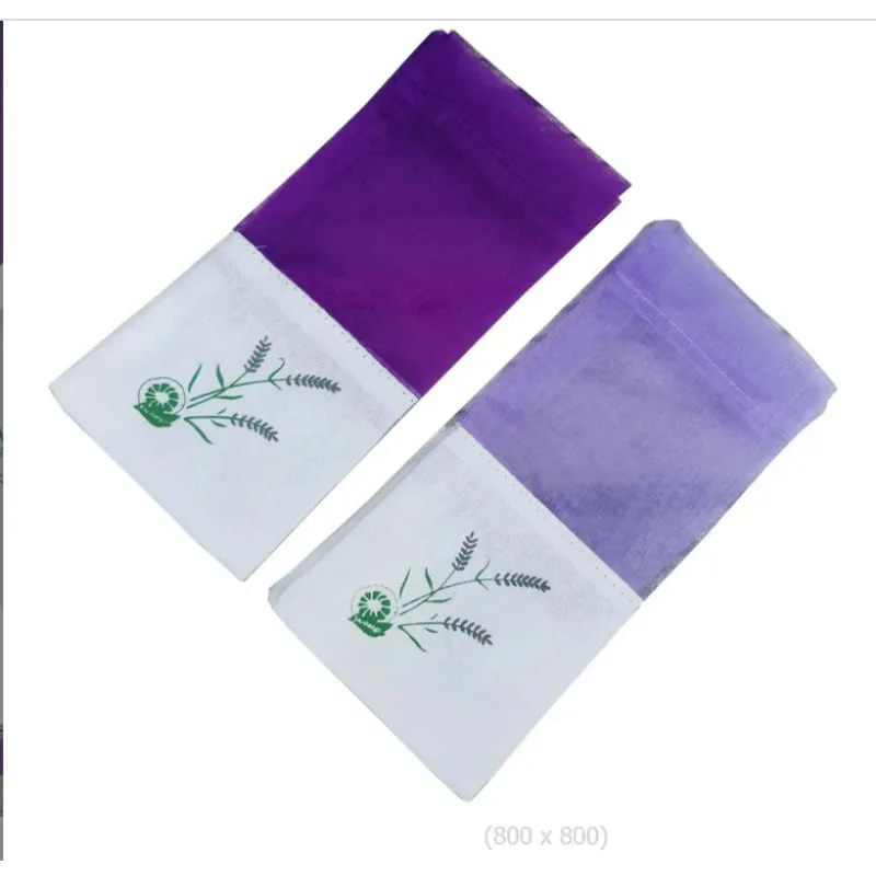 100pcs Lavender brown flower bag Pure cotton encryption yarn double-sided printed lavender sachet bag