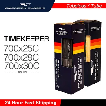 American Classic Timekeeper Tipo di tubo per pneumatici per bicicletta/Tubeless 700 x 25C, 700 x 28C, 700 x 30C Nero/Giallo Corsa su strada ultraleggera