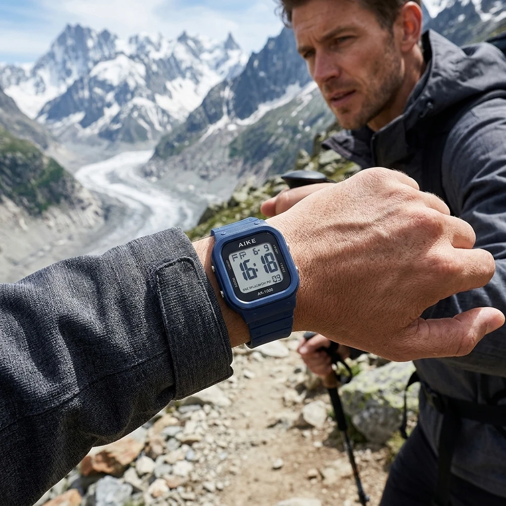 Waterproof Digital Sport Watch with Stopwatch, Date & Week Display, Backlight, and Lightweight Design