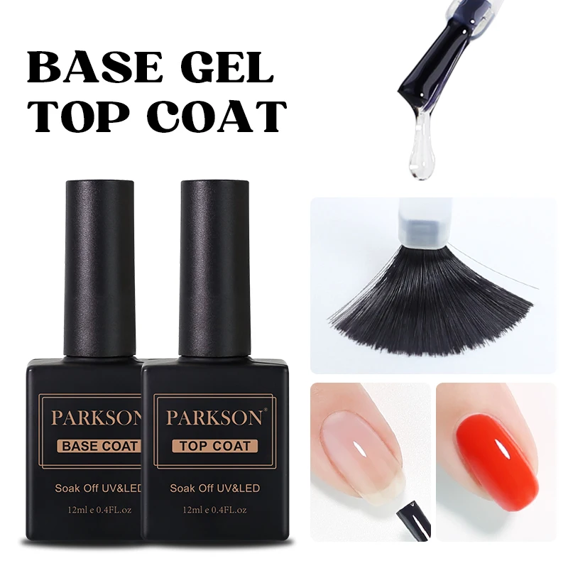 

Parkson 12ml No Wipe Top Base Coat Primer UV Gel Nail Art Tips Manicure Long Lasting Gel Nail Polish Manicure Soak Off Gel Nail