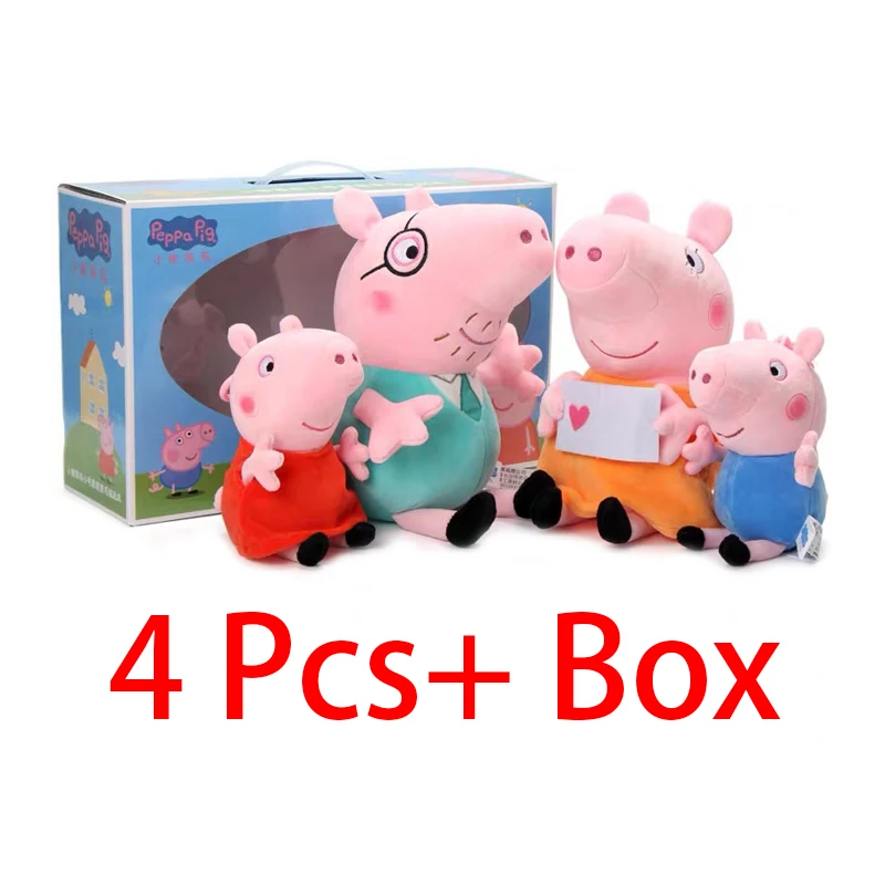 thumbnail image 1 of 4Pcs/Set Peppa Pig Set Plush Toys George Pig Family Plush Doll Holiday Party Decoration Children's Toys Christmas Gifts, 1 of 5