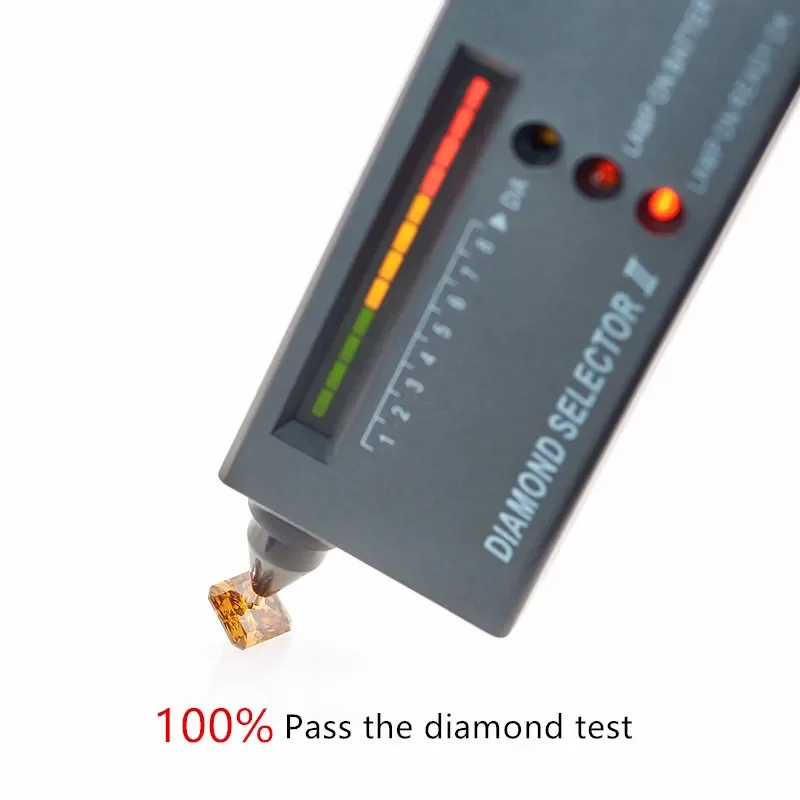 AIOSC Radiant Cut Moissanite Loose Stones Champagne Color 0.5~8.0ct with GRA Certificate Factory Wholesale Pass Diamonds Tester
