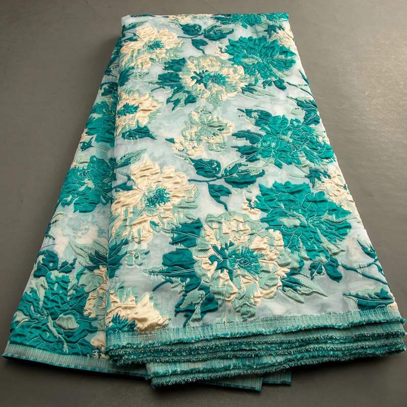 

French Gilding Brocade Lace Fabrics 2023 High Quality African Nigerian Jacquard Lace for Wedding Dresses for Parties Sew A3481