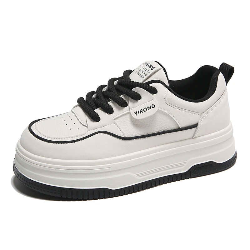 

2023 Брендовые женские кроссовки, белая женская спортивная обувь на платформе, женская уличная повседневная обувь на шнуровке с низким верхом