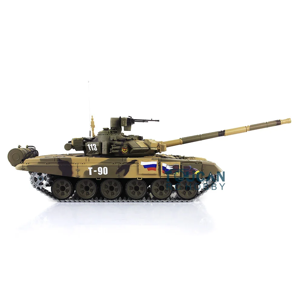 HENG LONG RC Tank 1/16 7.0 Customize FPV Russia T90 3938 360° Turret Metal Track Spare Parts Toucan Model TH17857-SMT8 2