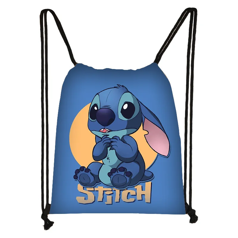 

Disney Stitch Backpack Large Capacity Boys' and Girls' Schoolbag Sports Drawstring Multi-functional Portable Storage Bag