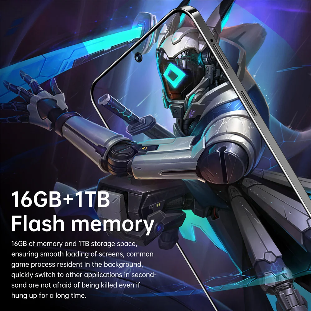 GT10 프로 스마트폰, 듀얼 심, 5G HD, 얼굴 인식, 안드로이드 휴대폰, 16GB + 1TB, 2024 신제품