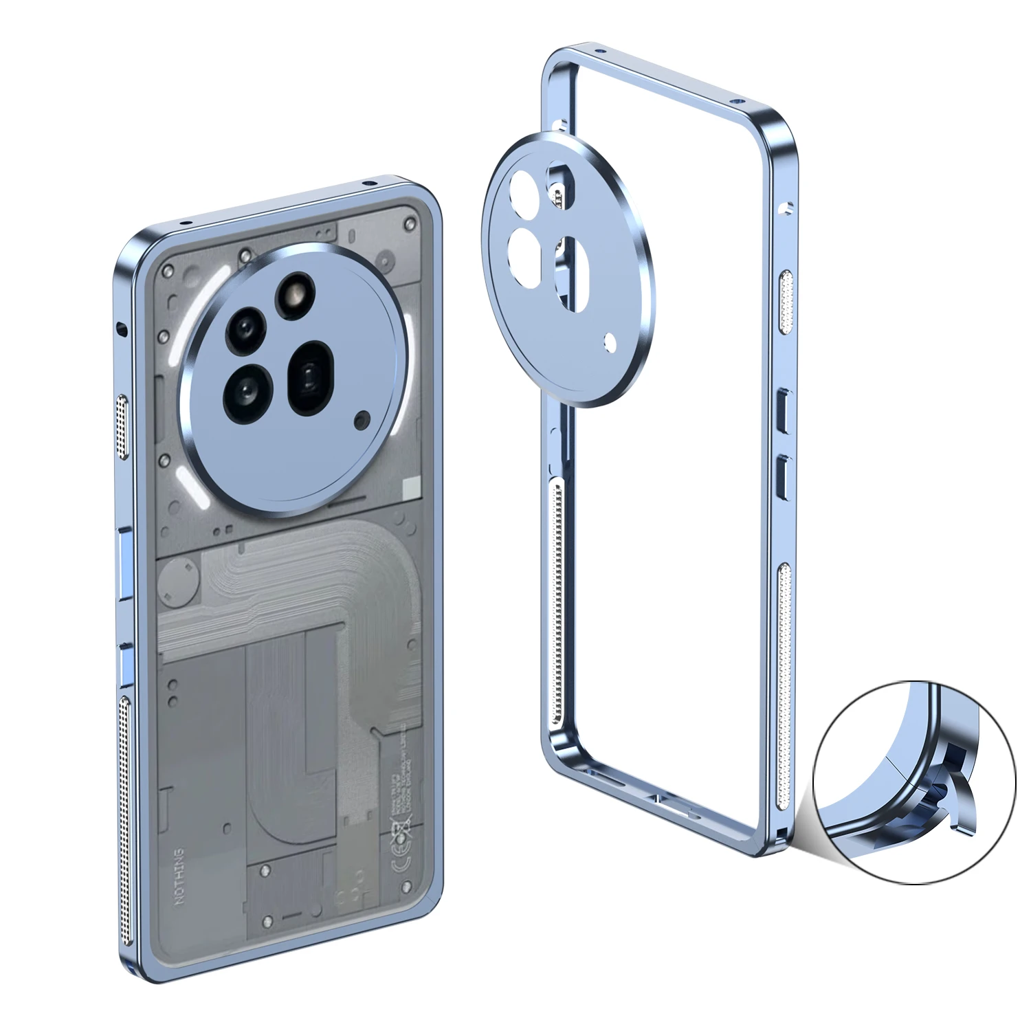 Luxury Metal Frame Heat Dissipation Shockproof Bumper Case