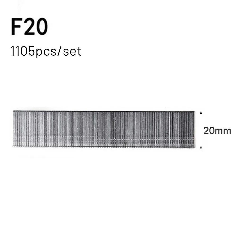 1105pcs F15/F20/F25/F30 Staples Straight Brad Nail 304 Stainless Steel Nail Gun Nailer Staple For DIY Home/Gardening Woodworking 6
