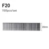 1105pcs F15/F20/F25/F30 Staples Straight Brad Nail 304 Stainless Steel Nail Gun Nailer Staple For DIY Home/Gardening Woodworking 6