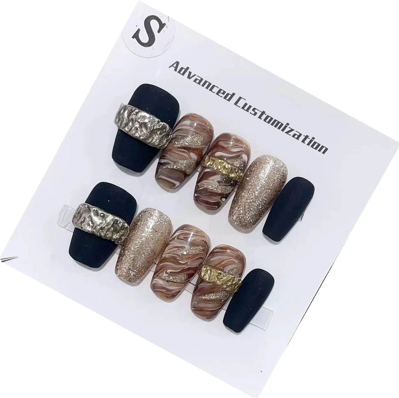 

Emmabeauty ручной работы пресс на гвоздях с Alamek Pure ручной работы Ins тонкая вспышка градиент, съемные и Многоразовые Высокое качество