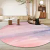 Simple Gradient Style Round Rugs Rustic Art Fresh Fashion Decorative Carpets for Living Room Bedroom Lounge Checkroom Mats 4