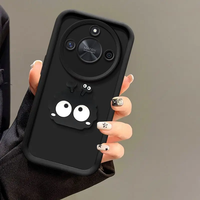 Cute 3D Eyes Hand Strap Silicone Phone Case