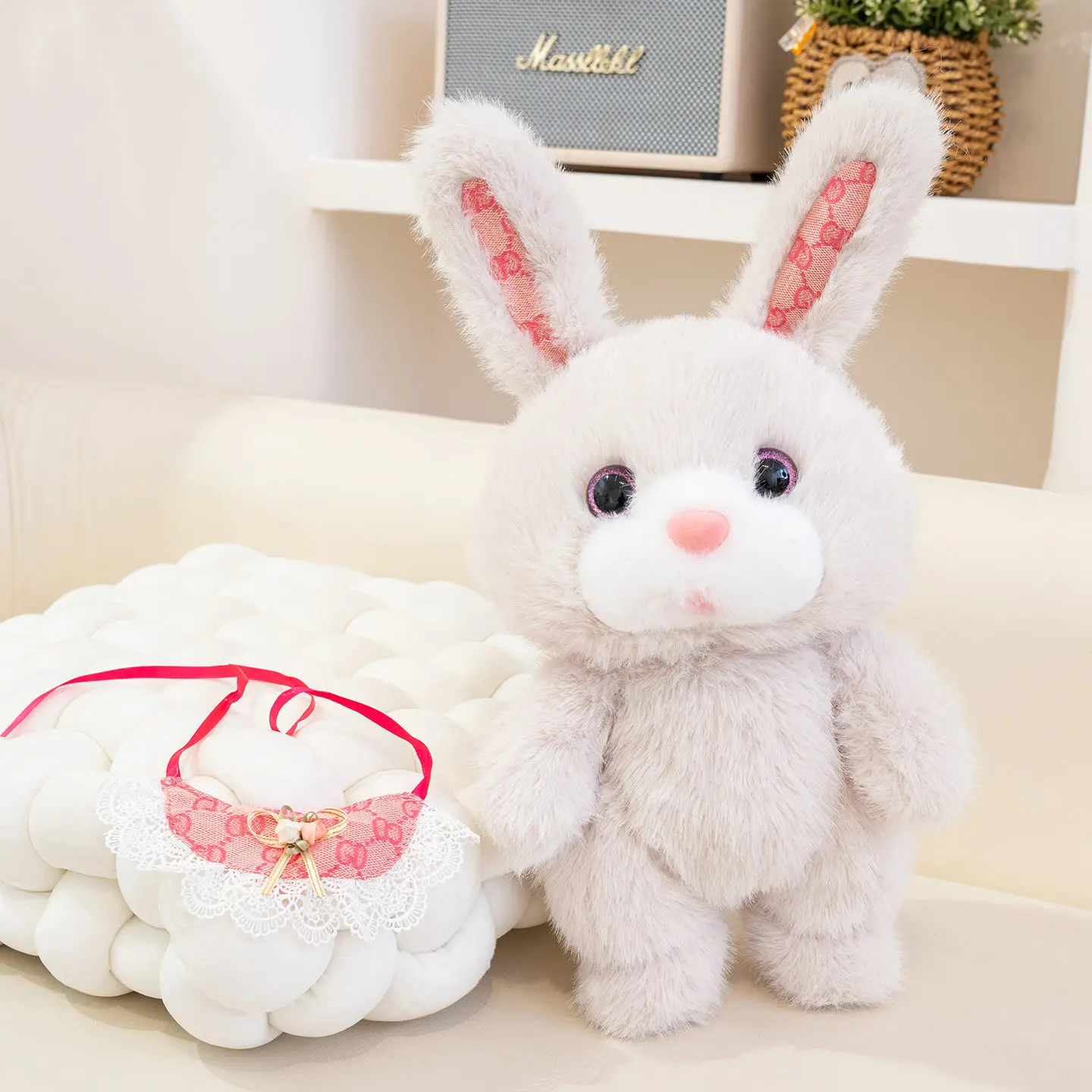 Hot Rabbit Plush Toy Cartoon Stuffed Animal And Hobby Pillow Bed Sofa Back Cushion Kawaii Room Decor Kids Birthday Gift