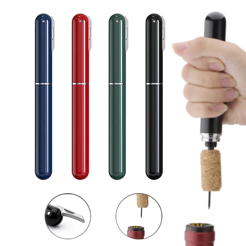 Ouvre-bouteille de vin de pompe à air portable en forme de stylo