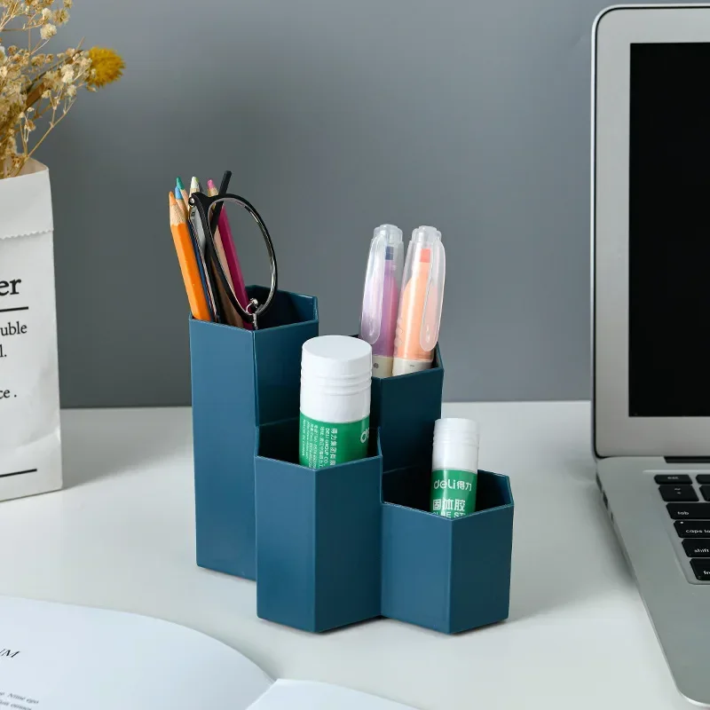 Pen Holder Pen And Brush Holder Desk Organizer Brush Holder Desk Storage Rack Desk Pen Holder Pencil Storage Box School Office Stationery
