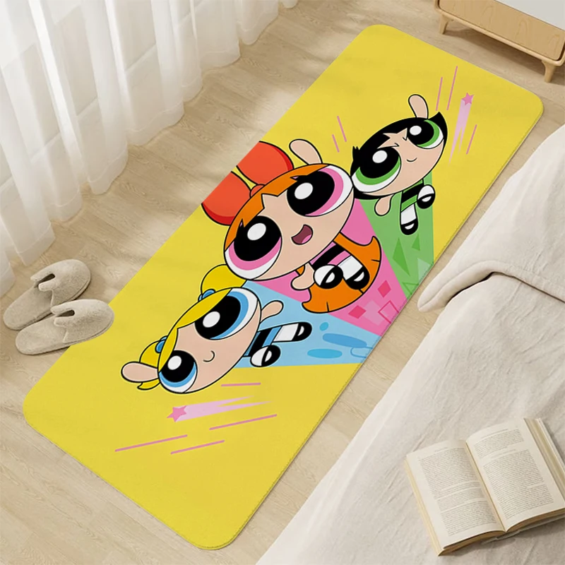 

Rug for Bedroom The P-Powerpuff Girlss Room Floor Carpet Soft Home Decorations House Interior Entrance Mat Kitchen Accessories
