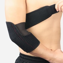 

1PCS Sports Safety Compression Arm Sleeve Elastic Elbow Brace Bandage Adjustable Tennis Absorb Sweat Support Guard Sleeve Pads
