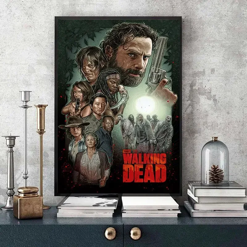 American TV Series The Walking Dead Vintage Posters Sticky HD Quality Poster Wall Art Painting Study Posters Wall Stickers