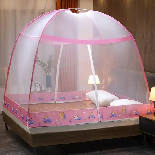 1pc 360°Coverage Thickened/encrypted New Cartoon Double Door Mongolian Yurt Mosquito Net,  Foldable Mosquito Net No Installation - Image 12