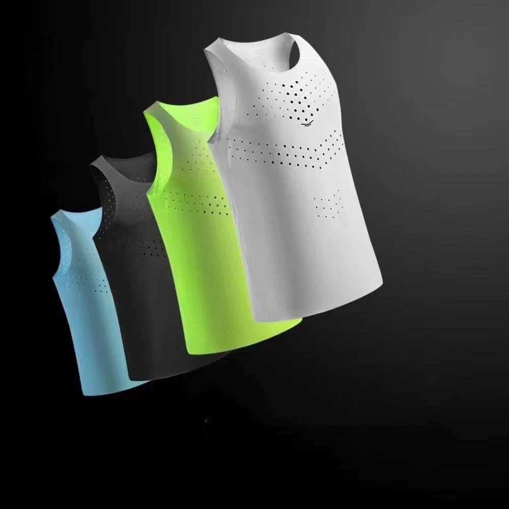 Workout Tank Top Gym Men Quick Dry Fit Running Sleeveless Compression Undershirt Big Elastic Training Tight Sport Wear Bodybuilding Tank Tops Running Vests Sports Tank Tops Sports Vests Tank Tops