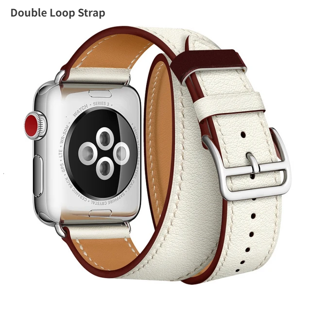 Premium Genuine Leather Watch Strap - Elegant and Versatile Wristband Bracelet