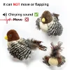 Washable Interactive Cat Toys Plush Flying Bird Squeak Cat Toy Sparrow Catnip Toys Vivid Chirping Simulation Bird Interactive 3