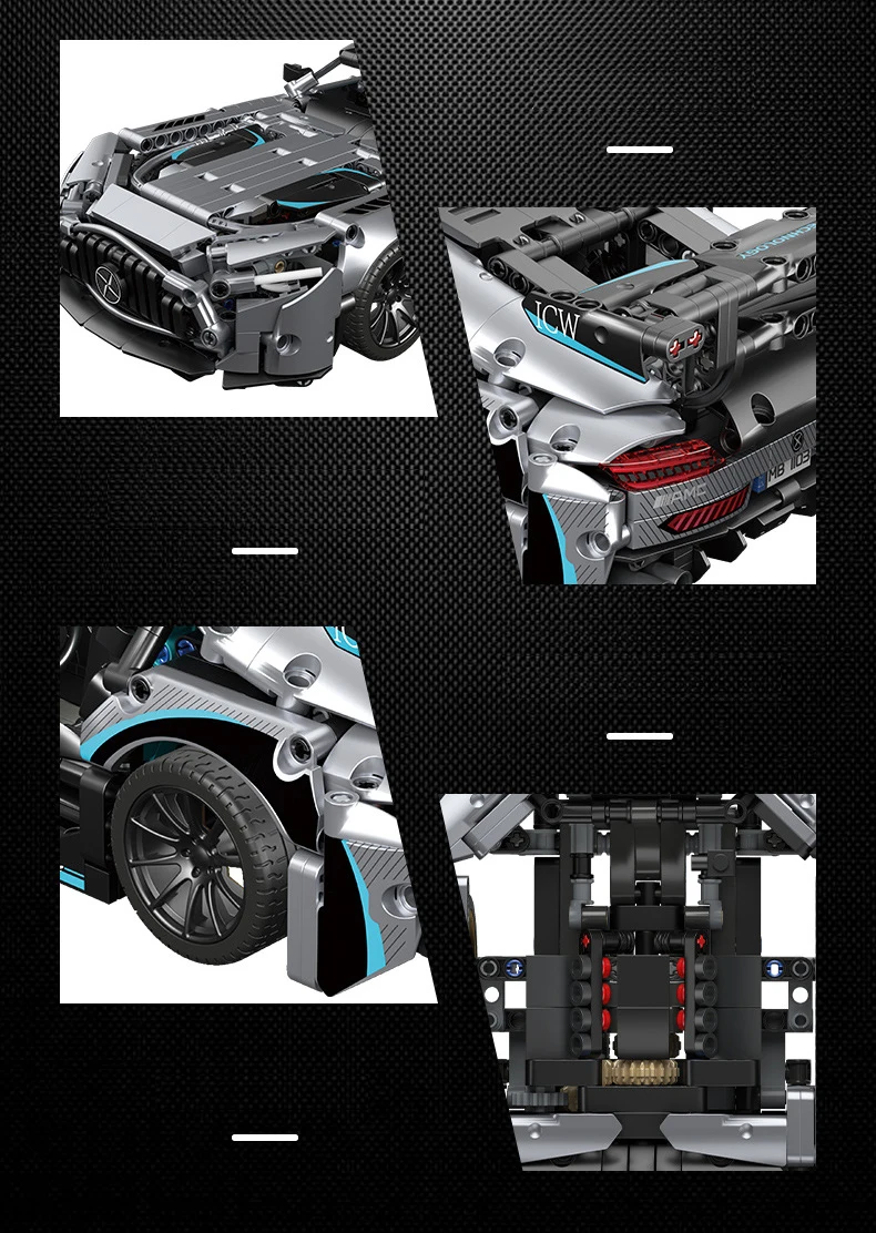 PlaneteJouets.com Silver Amg Gt compatible avec briques LEGO Technic