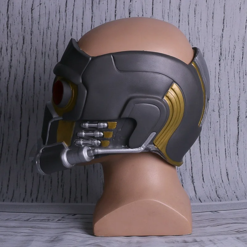 Cosplay Star Lord LED kask maska lateksowa nieskończoność wojna Peter Jason Quill maska LED Superhero rekwizyty impreza z okazji Halloween