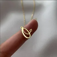 Cheap Items With Free Shipping A-Z Initial Letter Pendant Necklaces For Women Stainless Steel Jewelry Collier Femme Bff Gifts - Image 5