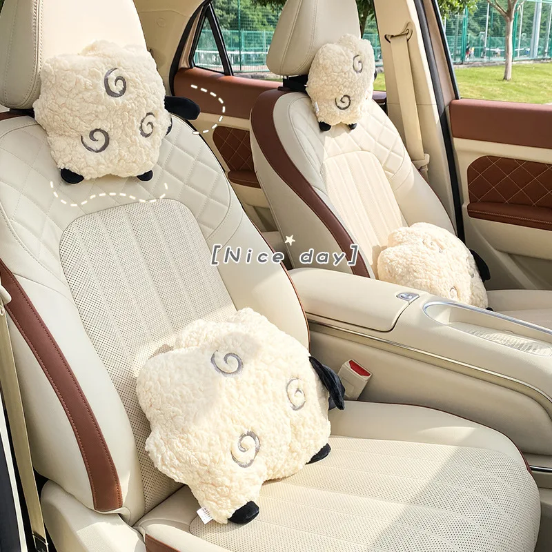 Cartoon Car Neck Pillow Car Headrest Pillow Soft Car Seat Pillow