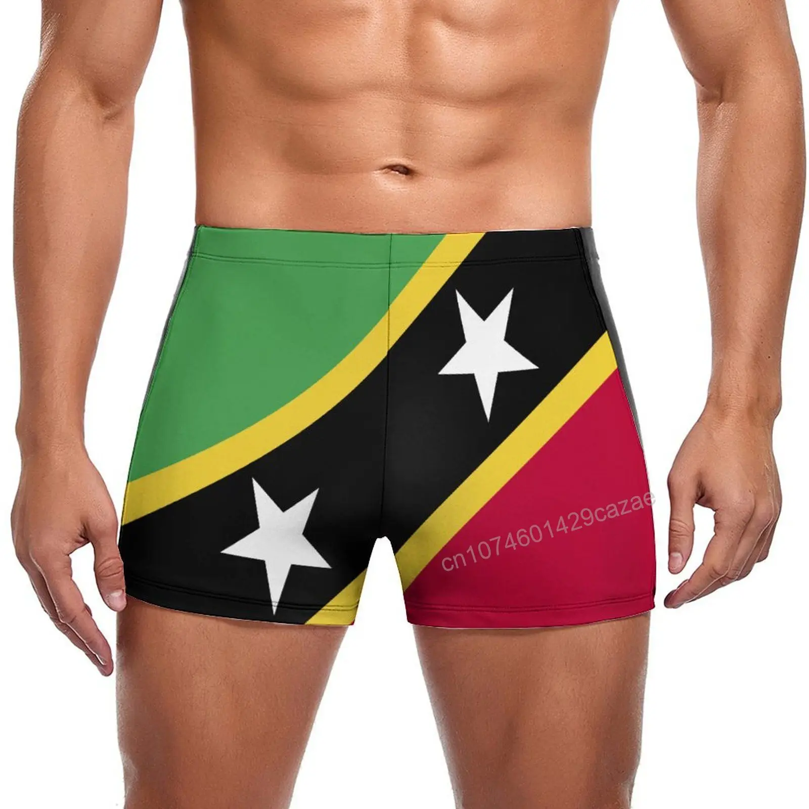 

Swimming Trunks Saint Kitts And Nevis Flag Quick Dry Shorts For Men Swim Beach Short Summer Gift