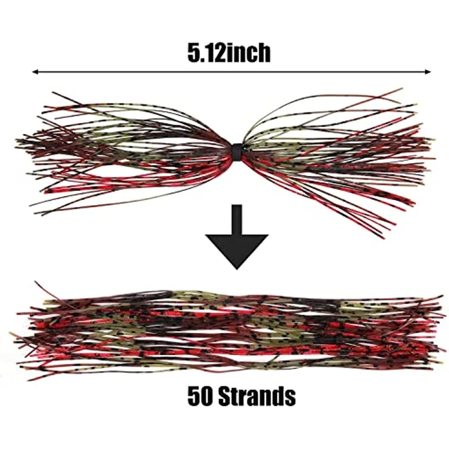 30pcs/lot Silicone Artificial Jig Squid Skirt More 50 Strands Each Bundle  For Spinner Bait Buzzbait Fishing Lure Accessories - Fishing Lures -  AliExpress