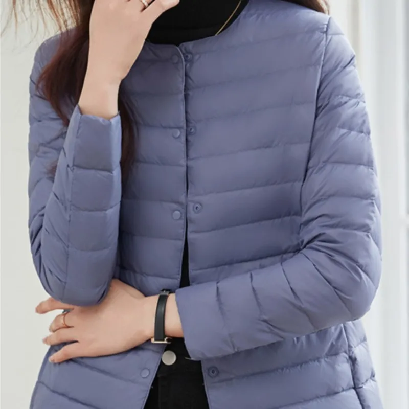 Winter New Golf Lightweight down Jacket Women's Duck Liner Collarless Bottoming Top Golf Coat